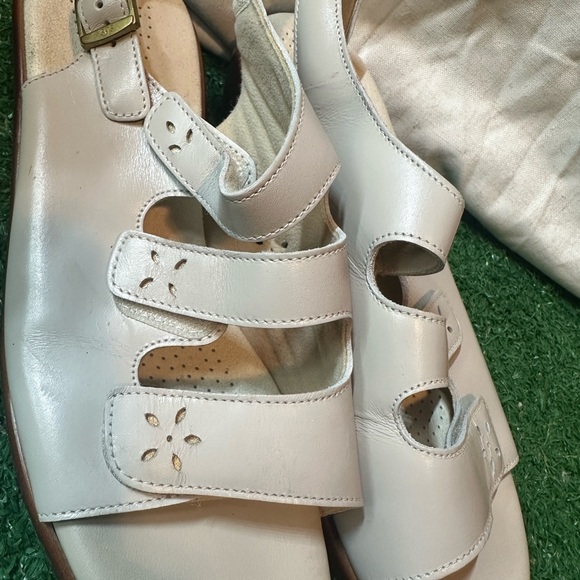 Cream Comfort Sandals with Velcro Straps By SAS - Picture 5 of 7